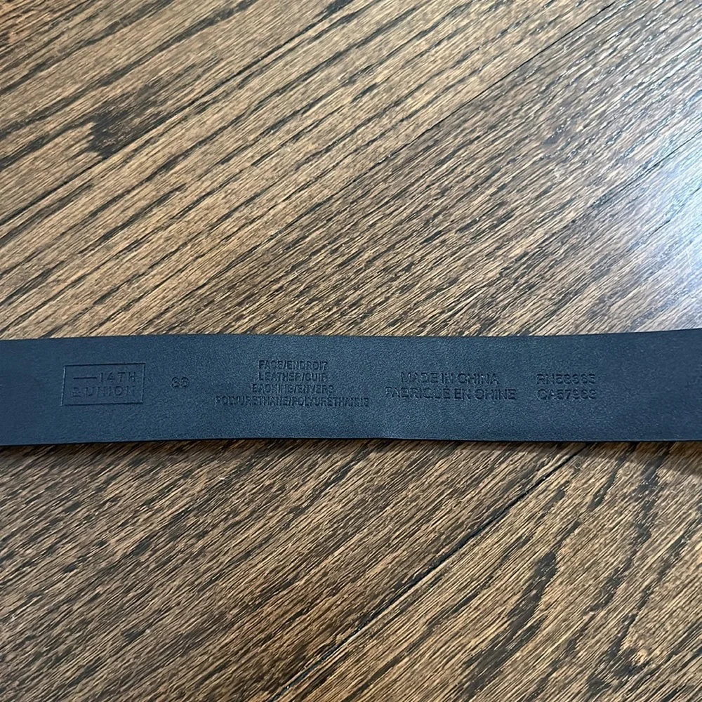 NWOT Men’s Blue and Black Belt Size 38 With Silver Buckle